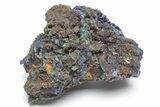 Sparkling Azurite and Malachite Crystal Association - China #217674-1
